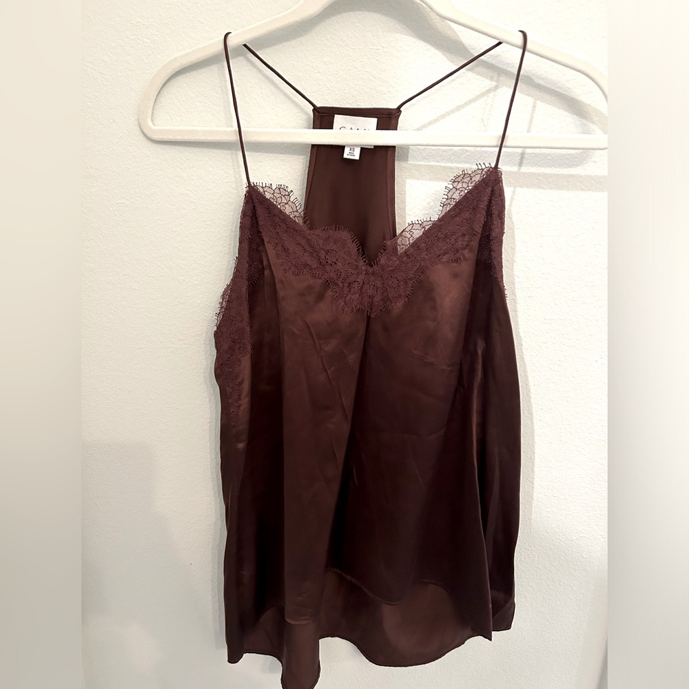 Cami NYC Racer silk cami top